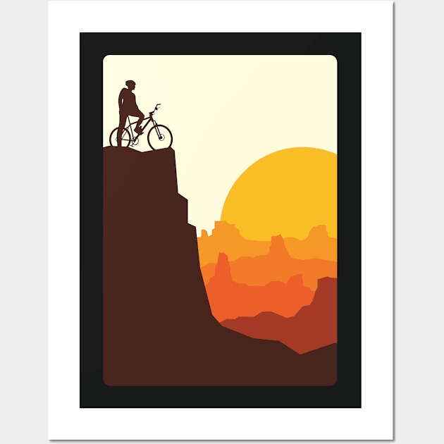 Mountain Biker Wall Art by quilimo